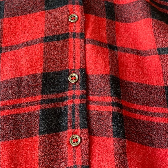 ASOS Red and Black Plaid Top - Picture 3 of 10